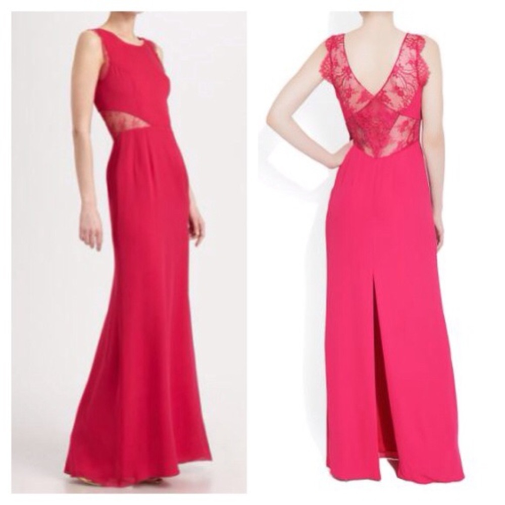 BCBG Long Dress with Lace Detailing in Back